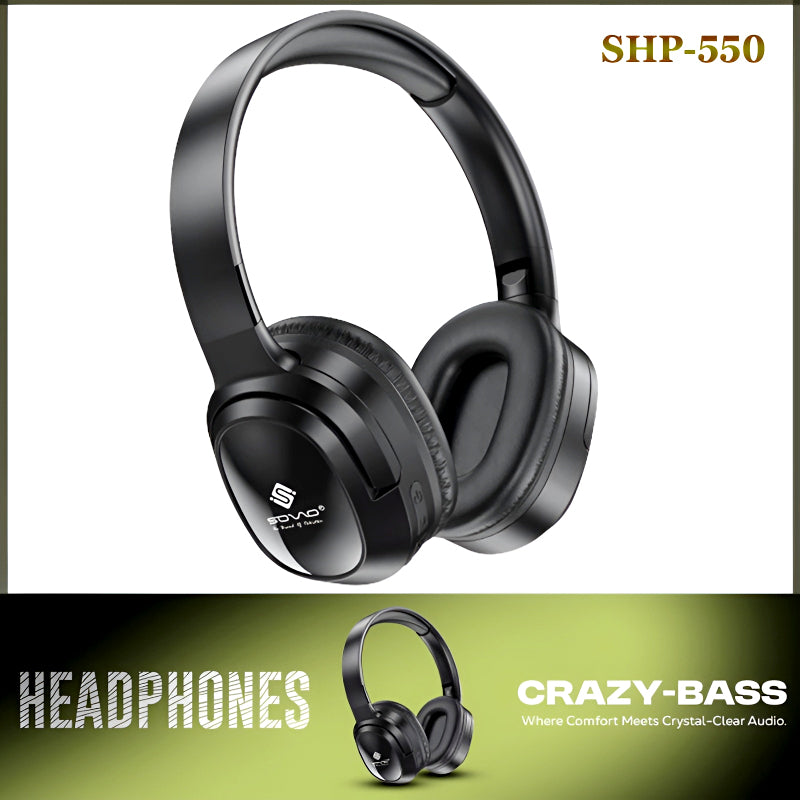 SOVO SHP-550 Crazy Bass Series Wireless Bluetooth 5.3 Headphones