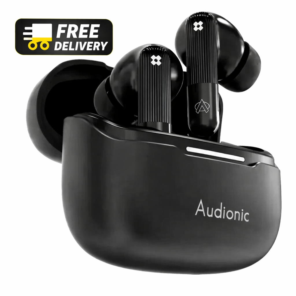 🎧Audionic Trance Airbud 850 – Hexa Mic ANC Wireless Earbuds – 50H Playtime, 45ms Low Latency, 3D Spatial Audio, IPX5 Water Resistant and BT 5.4 TWS Earphones