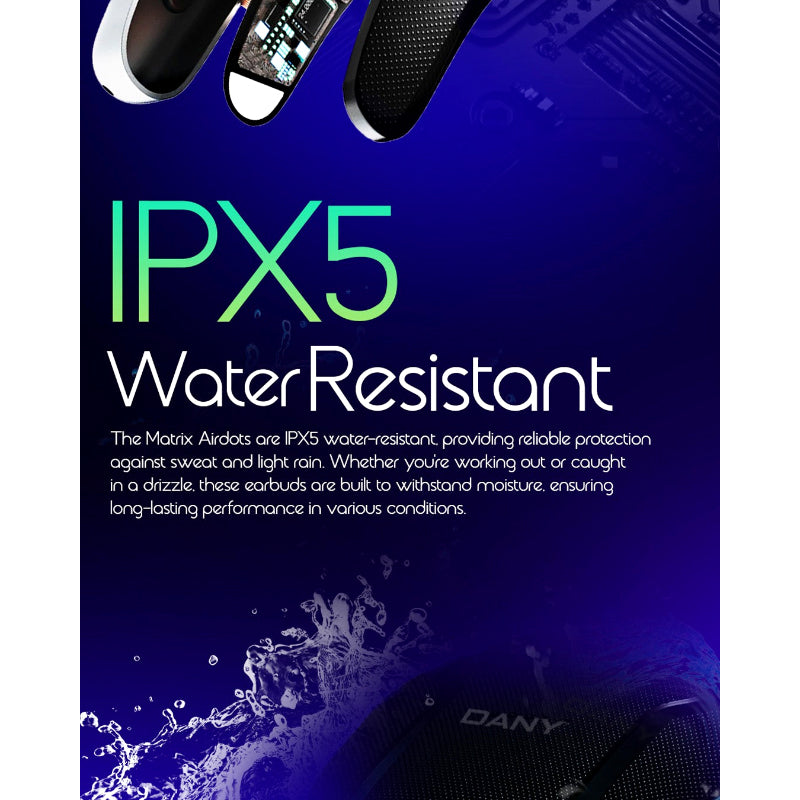 Dany Matrix Airdots 400 – Quad Mic ENC | Gaming Mode | 40 Hours Playtime