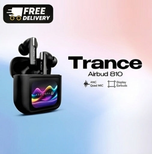 Audionic Trance Airbud 810 – Smart Touch Display | ANC | Quad Mic | 20 Hours Playtime
Enjoy next-level wireless audio with Audionic Trance Airbud 810