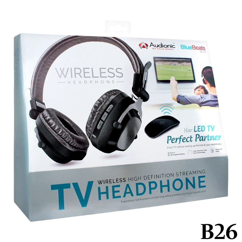 Audionic B26 BlueBeats Over-Ear Wireless Headphones – HD Sound | Comfortable Fit